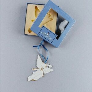 Wedgwood Angel Ornament with Gold Accents